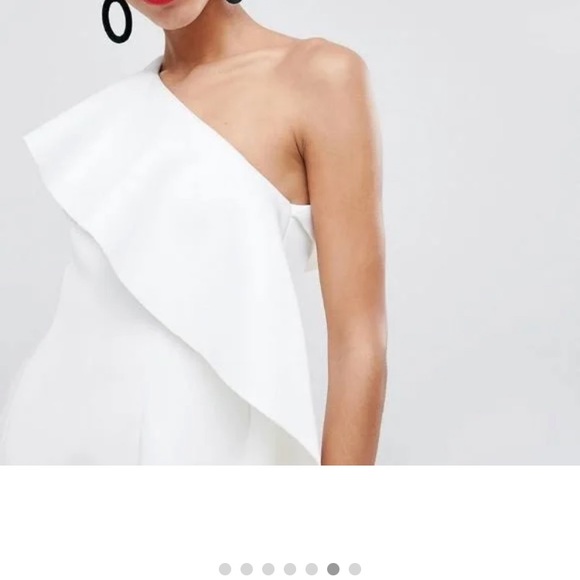 ASOS White One Shoulder Dress - Picture 5 of 5